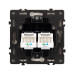 Механизм сдвоенной телефонной розетки Arlight SCT-NOBE-MTL2-SFPL-CA (RJ-11, 4C) (Кашемир) 061889
