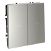 Выключатель встраиваемый Voltum S70 для жалюзи 10А, (сталь) VLS020705