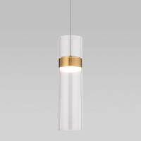 Подвесной светильник Eurosvet Lumen 50244/1 LED латунь/прозрачный a061286