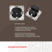 Розетка с заземлением, шторками + 2 USB Arte Milano 206.47-1.black