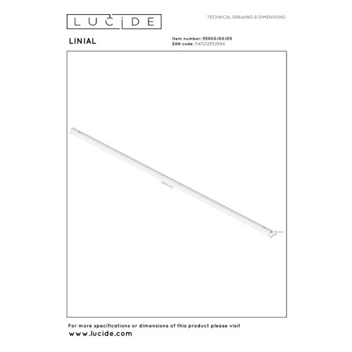 Шинопровод Lucide Linial 55900/00/05