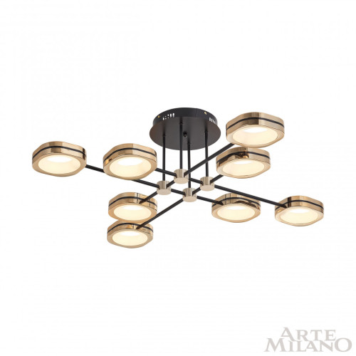 Потолочный светильник Arte Milano Ferrara 277999/8 BK/GD