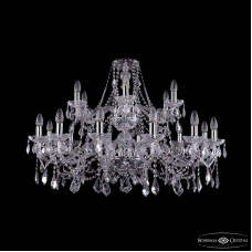 Подвесная люстра Bohemia Ivele Crystal 1413/12+6/360/2d Ni Leafs