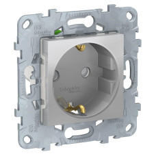 Розетка Schneider Electric Unica New с/з со шторками NU505730