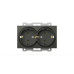 Розетка двухместная с заземлением ELBI Zena Vega 609-011100-907