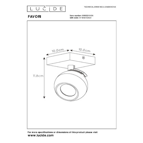 Спот Lucide Favori 09932/01/31