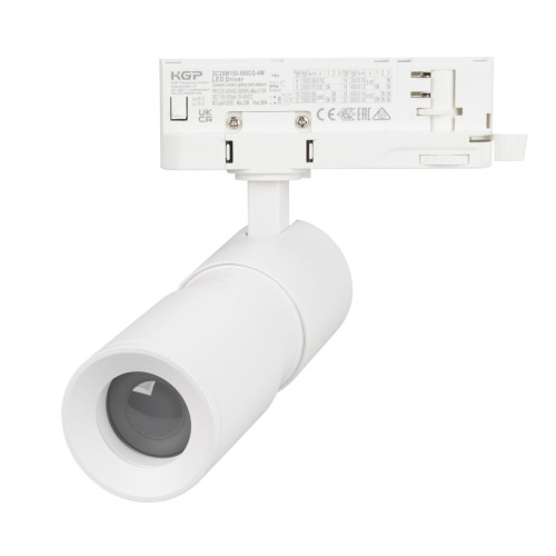 Трековый трехфазный светильник Arlight LGD-ARTEMIS-TRACK-4TR-R55-12W Warm3000 (WH, 8-80 deg, 230V, TRIAC) (IP20 Металл) 058639
