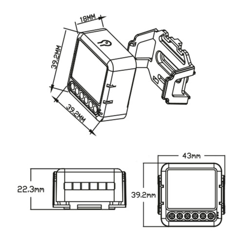 Умное реле Wi-Fi Uniel UL-00011709 2 канала. 100-240В. 2x10А 2x250Вт UCH-A301 2C/WF WHITE