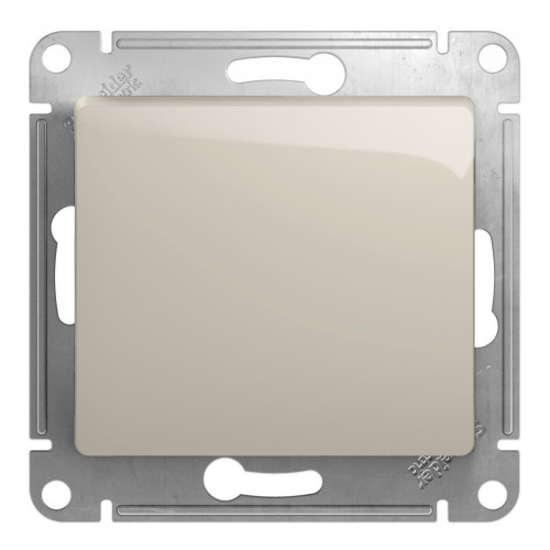 Кнопка нажимная, сх.1, 10AX Systeme Electric Glossa Молочный GSL000915 Кнопка нажимная, сх.1, 10AX Systeme Electric Glossa Молочный GSL000915