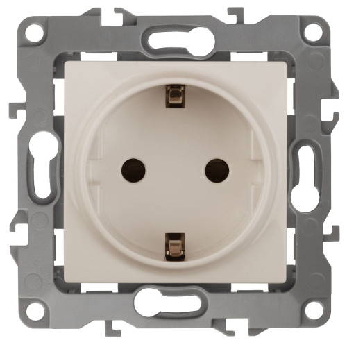 Розетка 2P+E Schuko со шторками Эра 12-2102-02 Б0014688