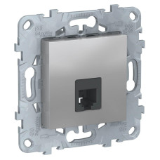 Розетка телефонная RJ11 одиночная 4 контакта Schneider Electric Unica New NU549230
