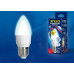 Лампа светодиодная диммируемая (UL-00004295) Uniel E27 7W 4000K матовая LED-C37 7W/4000K/E27/FR/DIM PLP01WH
