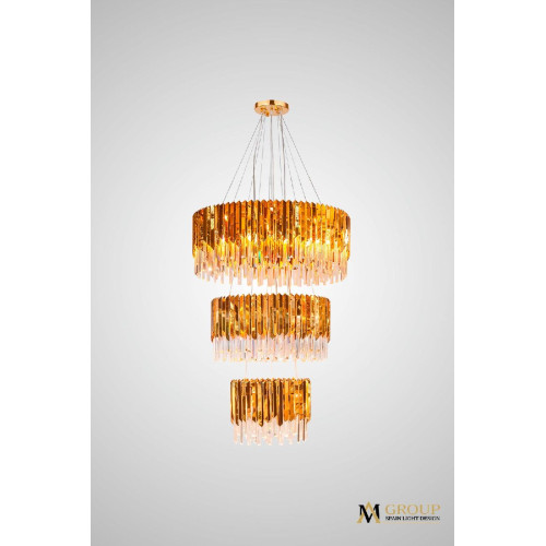 Каскадная люстра AM Group Roberto Cavalli L800-600-400