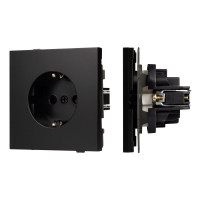 Механизм электрической розетки Arlight SCT-TENDO-MEU1-PL-BK (230V, 16A) 054079