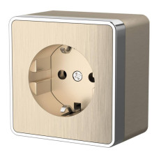Розетка с заземлением Werkel Gallant шампань рифленый W5071010 4690389164491 a051038