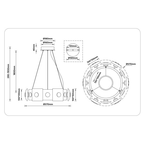 Подвесная люстра Ambrella Light High Light Crystal LH31024