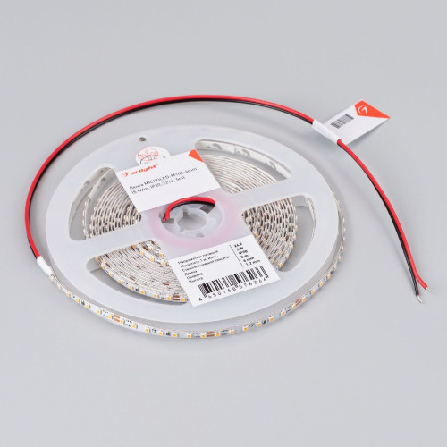 Светодиодная лента Arlight MICROLED-M168-4mm 24V Warm2700 (5 W/m, IP20, 2216, 5m) 046733