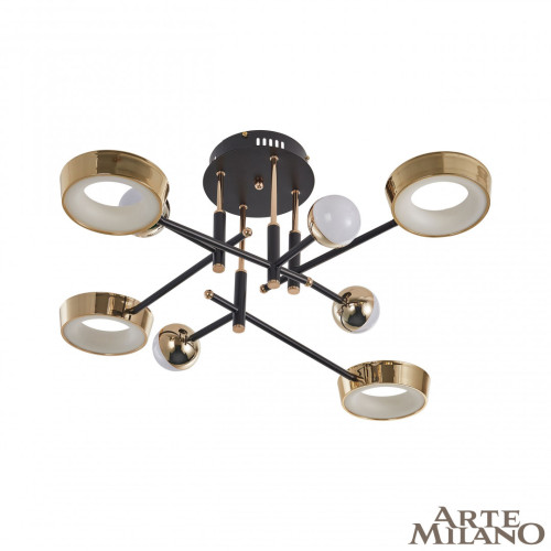 Потолочный светильник Arte Milano Ferrara 273299/8 BK/GD