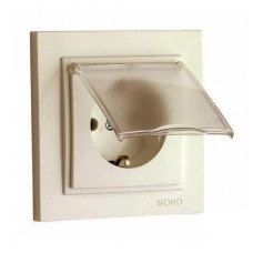 Розетка с заземлением с крышкой Mono Electric Despina 16А 250В крем 102-170021-118