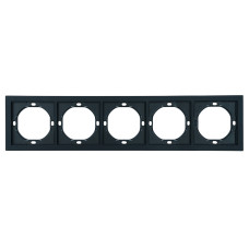 Рамка 5-местная Stekker Мия PFR00-3005-05 черный бархат 50465