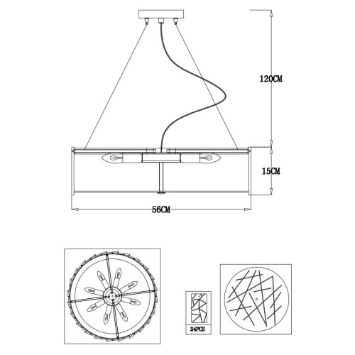 Подвесной светильник Arte Lamp Galatea A1222SP-8CC