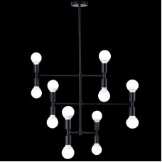 Люстра на штанге Natali Kovaltseva LOFT LUX 75129/12C BLACK