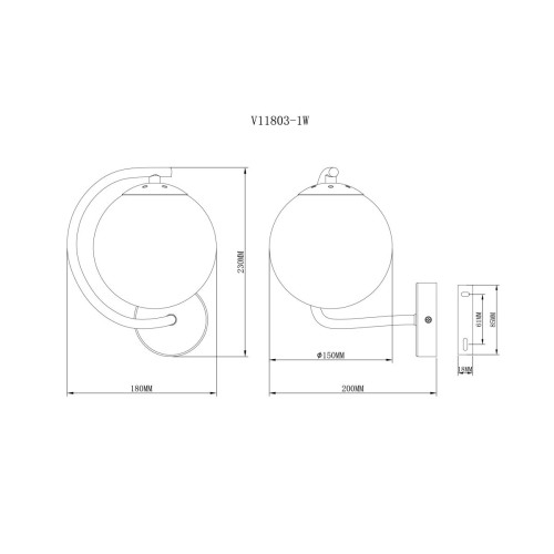 Бра Moderli Circle V11803-1W