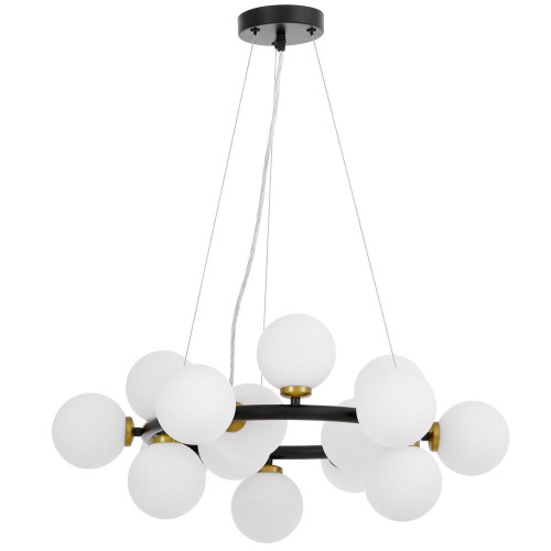Подвесная люстра Lumina Deco Marsiada LDP 6033-15 BK+MD