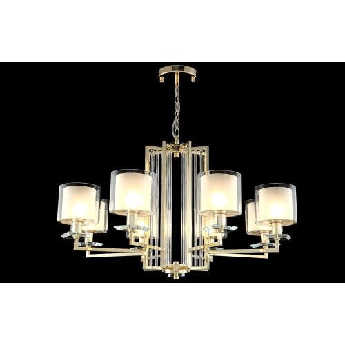 Подвесная люстра Crystal Lux Nicolas NICOLAS SP-PL8 GOLD/WHITE