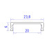Алюминиевый накладной профиль Ambrella Light Alum Profile GP1800BK