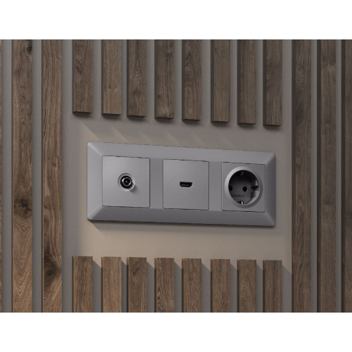Лицевая панель для TV розетки Ambrella Volt Alfa AP5130