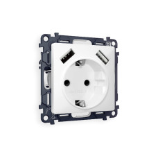 Комплект механизма розетки 2USB A+A 18W (быстрая зарядка) с/з Ambrella Volt Alfa MA129010