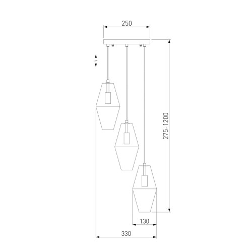 Подвесная люстра Eurosvet Prism 50236/3 прозрачный a058959
