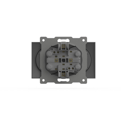 Розетка двухместная без заземления ELBI Zena Vega 609-011000-908