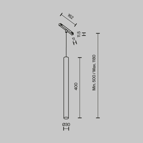Трековый магнитный светильник Maytoni Technical Focus Led Exility X TR245-7W3K-B