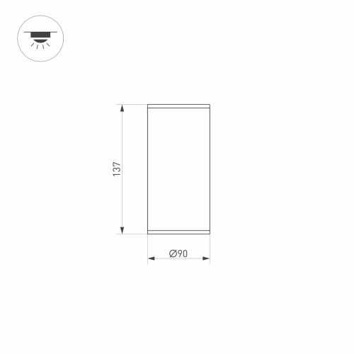 Уличный потолочный светильник Arlight LGD-Forma-Surface-R90-12W Warm3000 037261