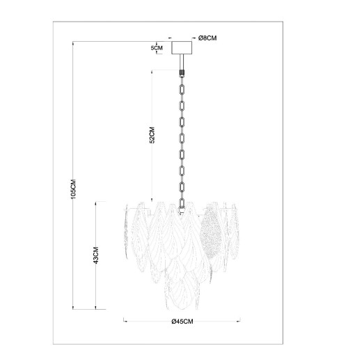 Подвесная люстра Arte Lamp Felicita A4080LM-6GO