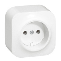 Розетка 2К Legrand Quteo 16A 250V б/з белая 782210