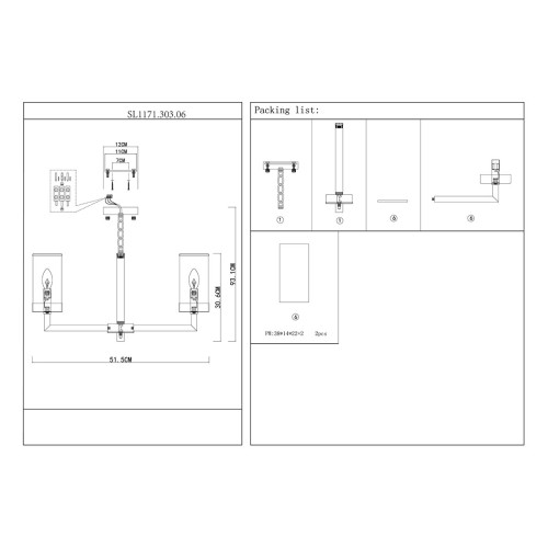 Подвесная люстра ST LUCE MASINE SL1171.303.06