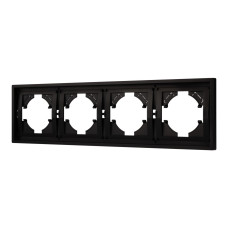 Рамка пластиковая на 4 поста Arlight FRM-TENDO-PL-4-BK 053848 Рамка пластиковая на 4 поста Arlight FRM-TENDO-PL-4-BK 053848