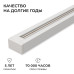 Шинопровод однофазный накладной/подвесной Apeyron в комплекте крепёж, токоввод, заглушка R45-07
