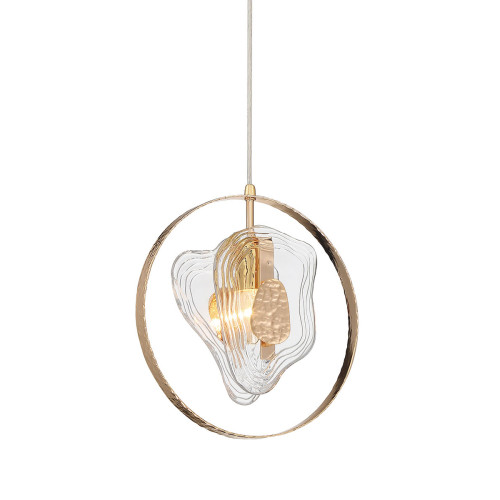Подвесной светильник DeLight Collection Cowley P60669-1 gold/clear Подвесной светильник DeLight Collection Cowley P60669-1 gold/clear