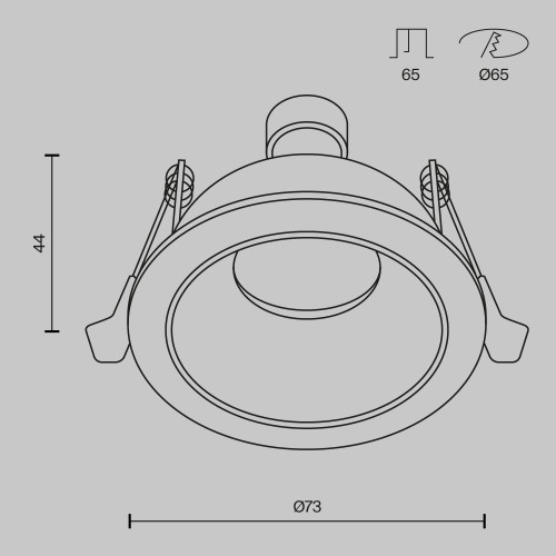 Встраиваемый светильник Maytoni Technical Share DL126-GU10-WMG