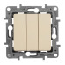 Выключатель трехклавишный Legrand Etika 10A 250V белый 672213