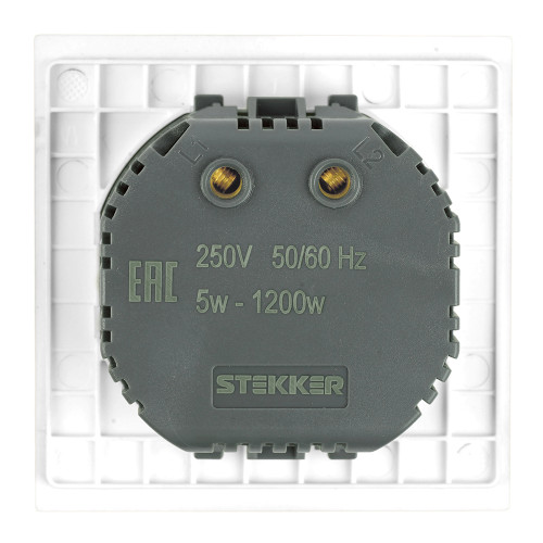 Выключатель диммирующий Stekker Мия RSW10-3106-01 белая магнолия 50566