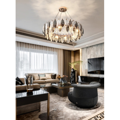 Подвесная люстра Delight Collection D8011P/R-1000 gold/smoky