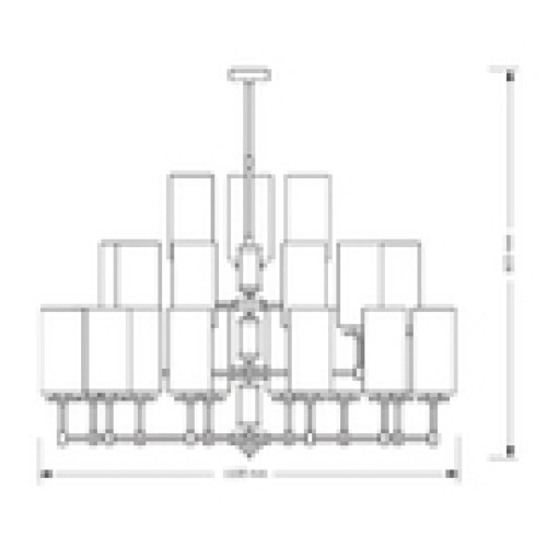 Люстра на штанге Kutek Mood Empoli EMP-ZW-12+6+3(ZM)