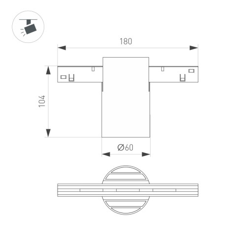 Трековый магнитный светильник Arlight MAG-ORIENT-AXIO-R60-10W Day4000 (WH, 24 deg, 48V) (IP20 Металл) 059254 Трековый магнитный светильник Arlight MAG-ORIENT-AXIO-R60-10W Day4000 (WH, 24 deg, 48V) (IP20 Металл) 059254