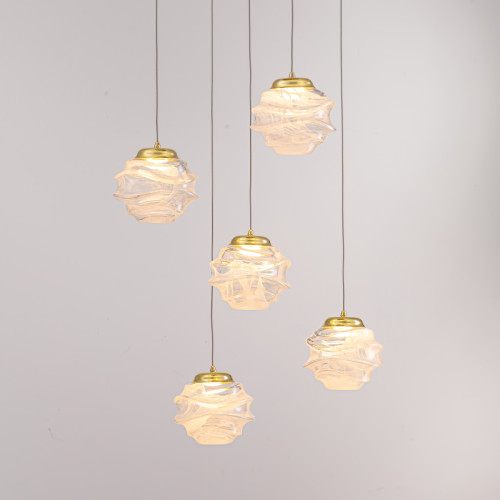 Подвесной светильник Delight Collection MD25030003-5A gold/clear Подвесной светильник Delight Collection MD25030003-5A gold/clear