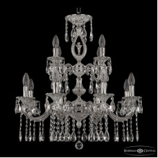 Подвесная люстра Bohemia Ivele Crystal Verona 72401/8+4/210/2d A NW FA10S